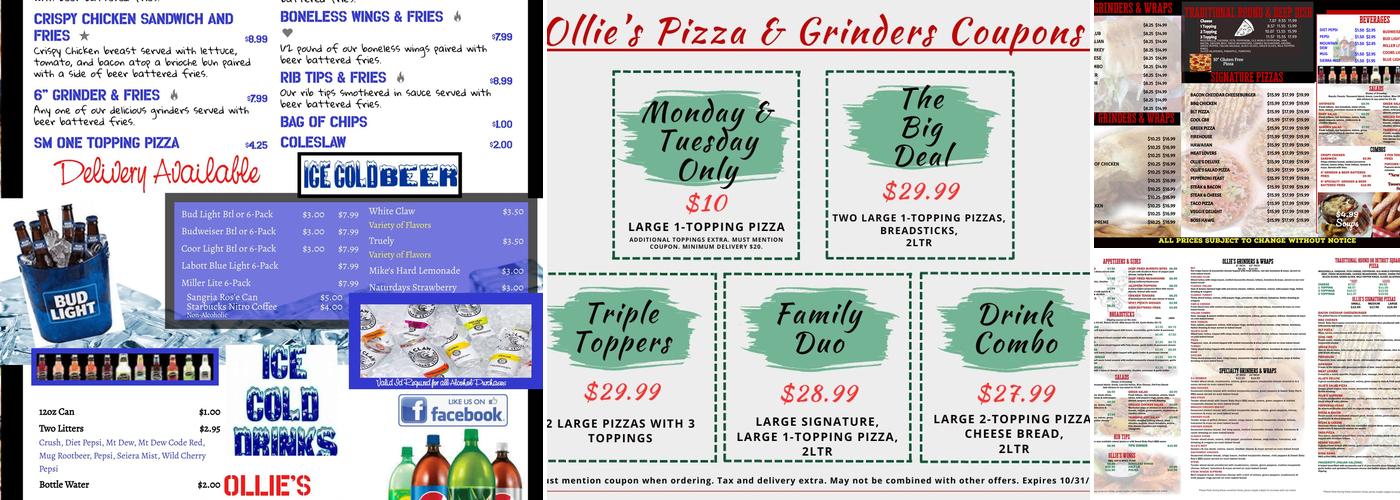 Ollie's Pizza & Grinders Menu
