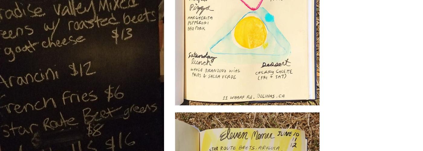 eleven b&b at 11 wharf road Menu