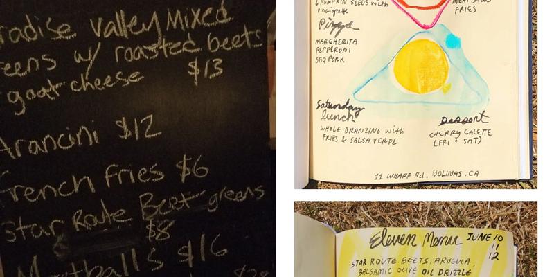 eleven b&b at 11 wharf road Menu