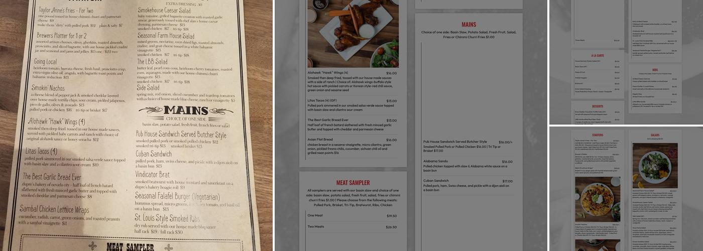 Loomis Basin Brewing Company Menu