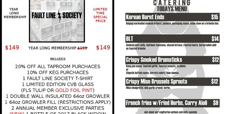 Coachella Valley Brewing Company Menu