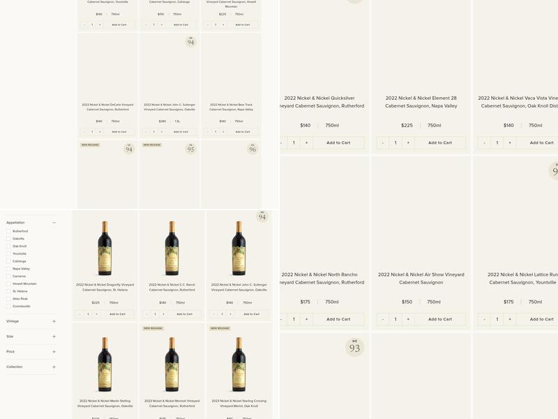 Far Niente Winery Menu