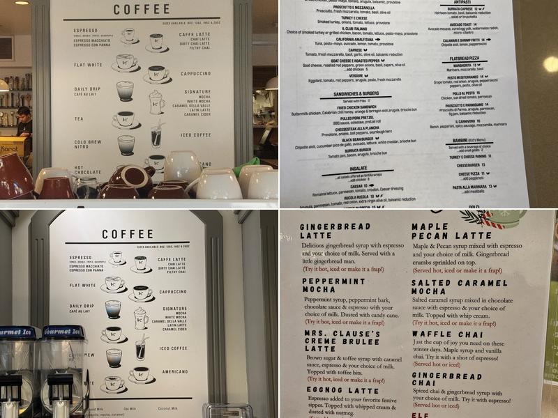 Caffe della valle Menu