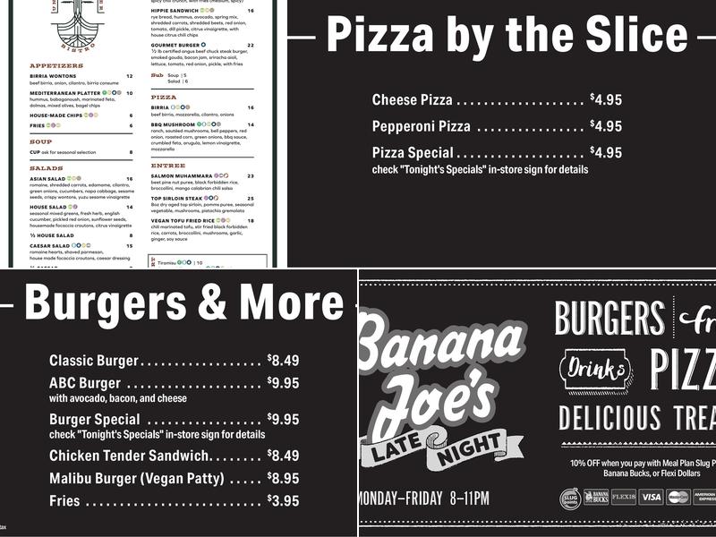 Porter/Kresge Dining Hall Menu