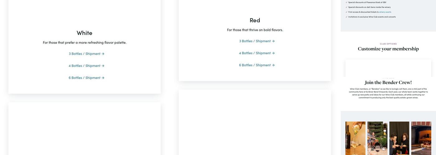 Scribner Bend Vineyards Menu