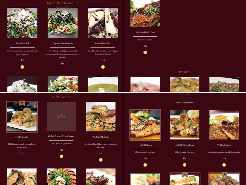 Robiolina Italian Cuisine Menu
