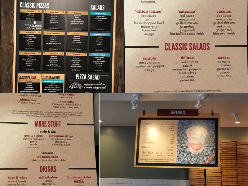 MOD Pizza Menu