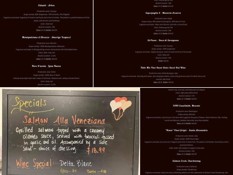 Lidias Ristorante Italiano Menu