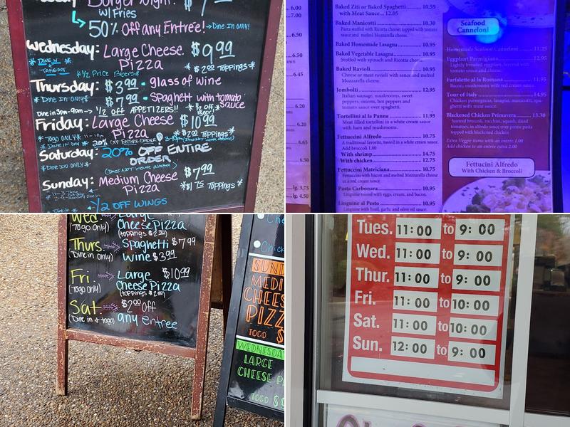 Portabella Ristorante Menu