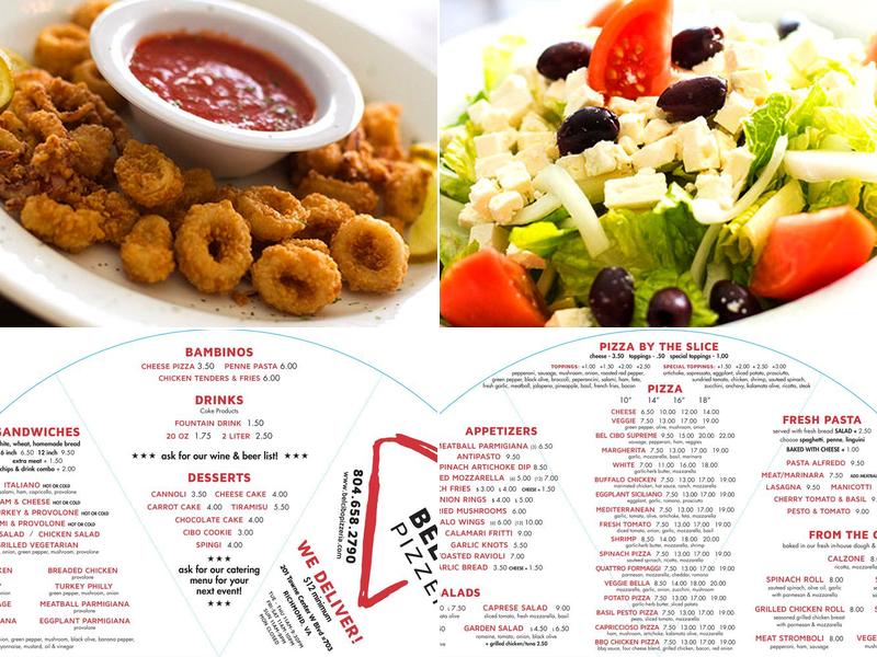 Bel Cibo Pizzeria Menu