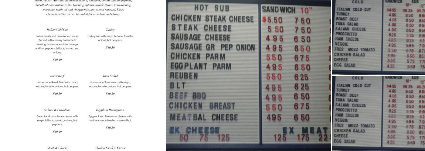 Santucci's Deli Menu