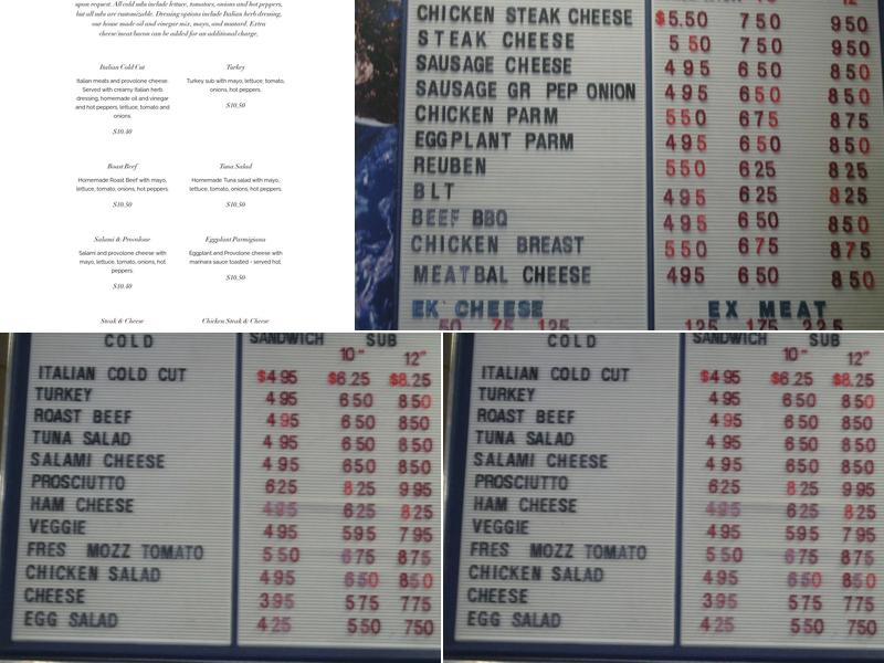 Santucci's Deli Menu