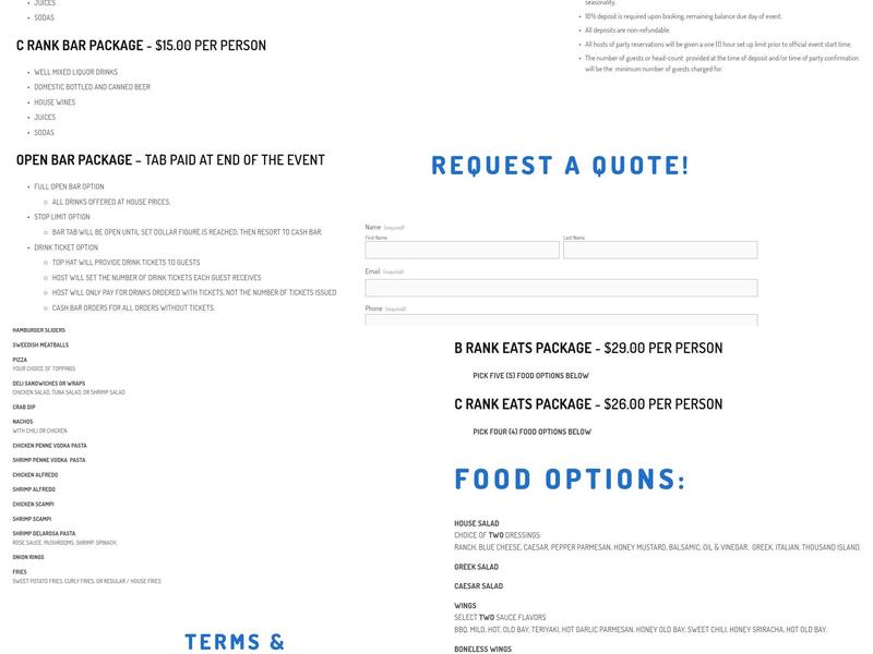 Top Hat Sports Bar & Grill Menu