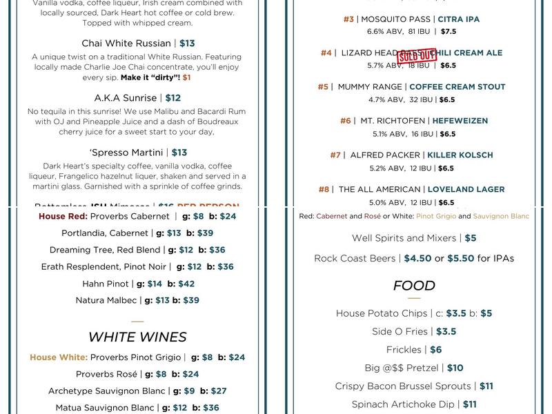 A.K.A. Kitchen Menu