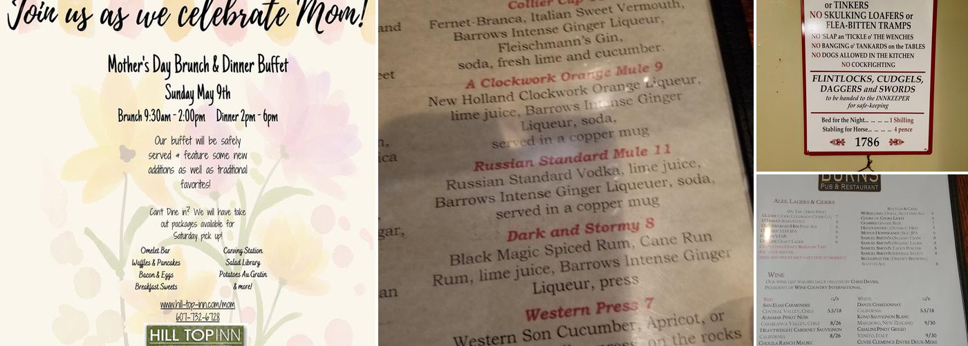 Hilltop Inn Broomfield Denver Menu