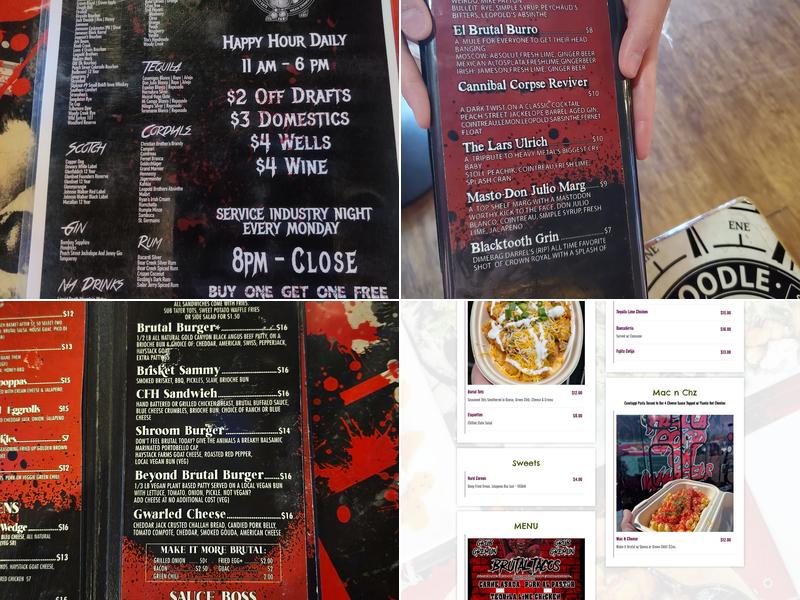 The Brutal Poodle Menu