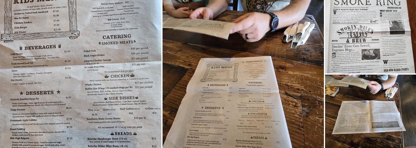 Smokin' Dave's BBQ - DENVER Menu