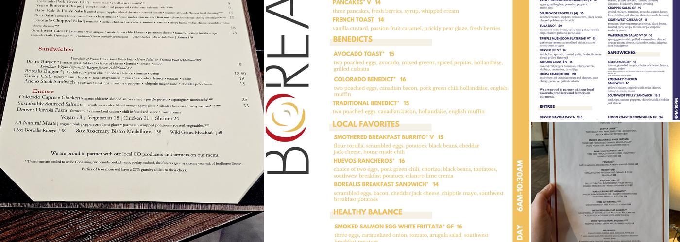 Borealis Menu