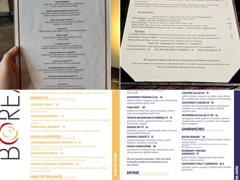 Borealis Menu