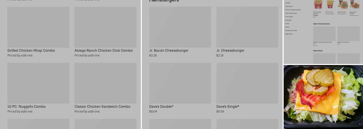 Wendy's Menu
