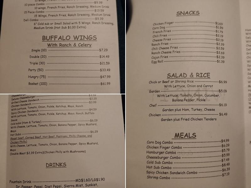 Wing It Menu