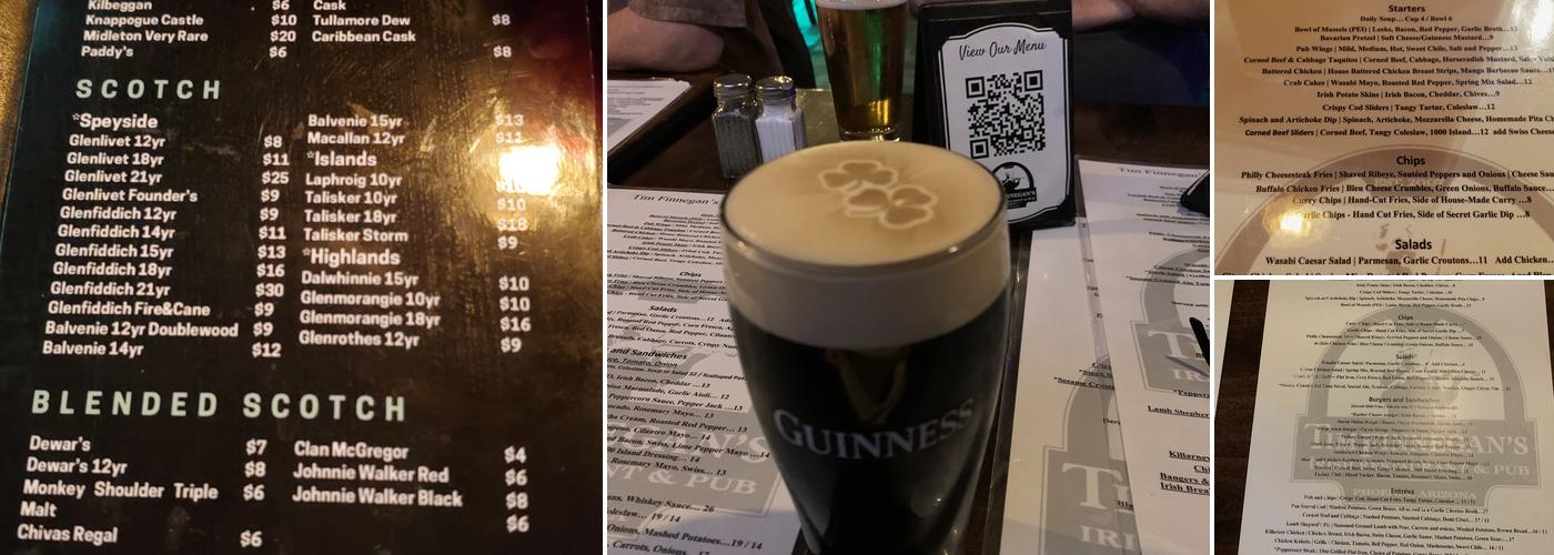 Tim Finnegan's Irish Restaurant And Pub Menu