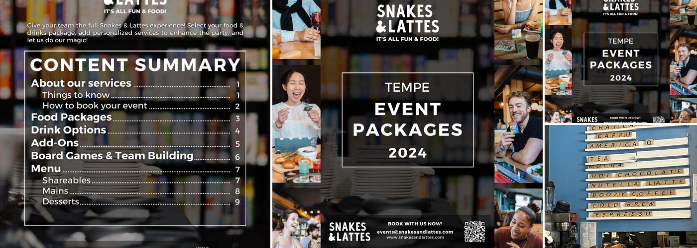 Snakes & Lattes Tempe Menu