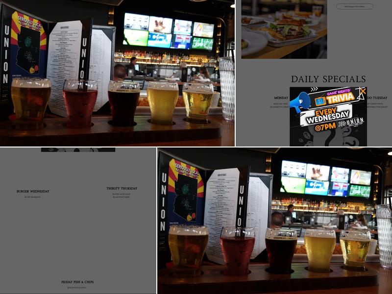 Union Grill and Tap Menu