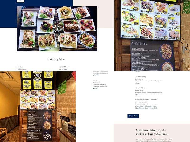 Maskadores Taco Shop #15 Menu