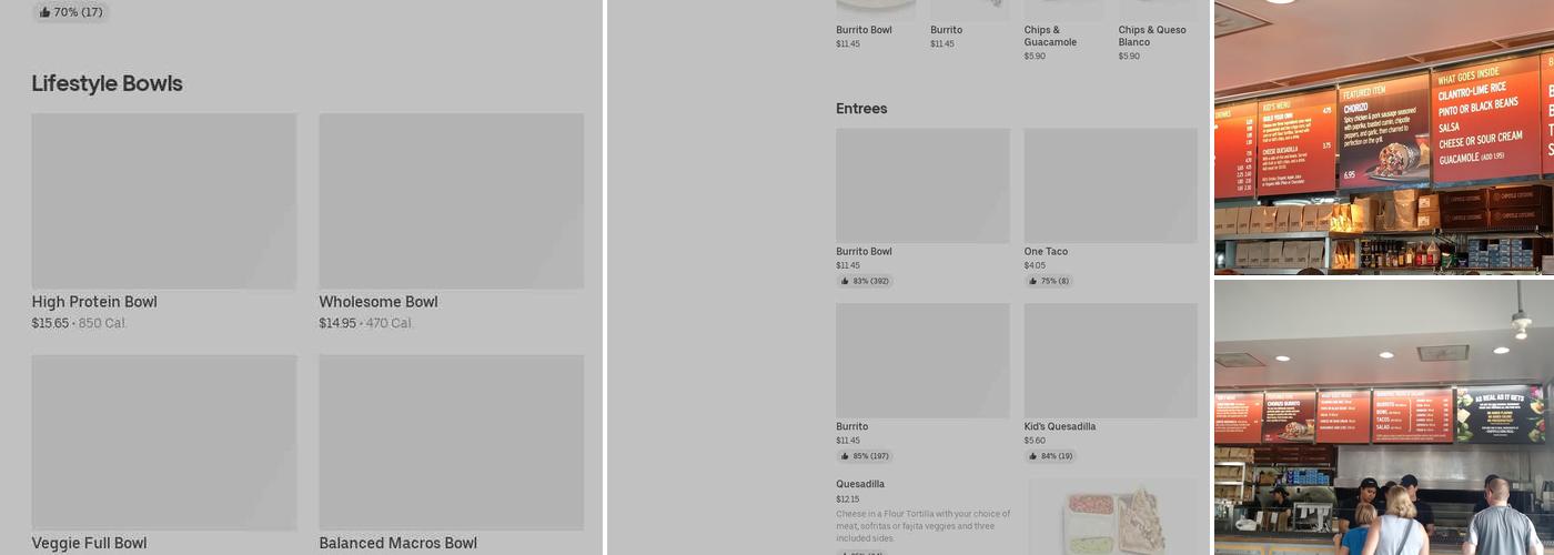 Chipotle Mexican Grill Menu