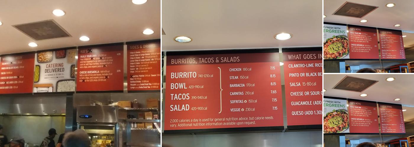 Chipotle Mexican Grill Menu