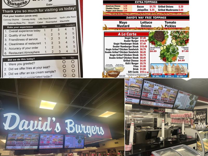 David's Burgers Menu