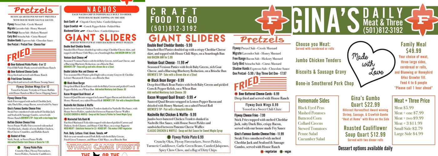 Flyway Brewing Menu