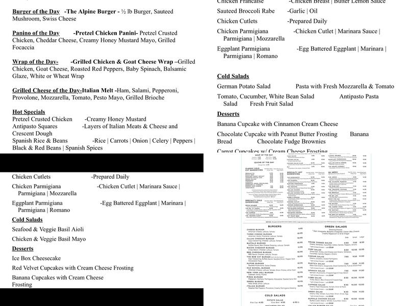 The Everyday Gourmet Menu