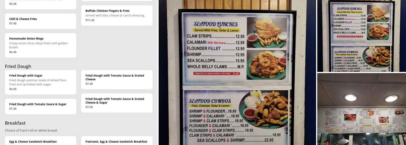 Sandbar Seafood Menu