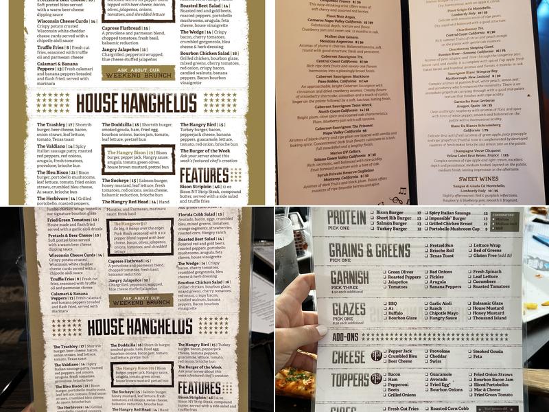 The Hangry Bison Menu