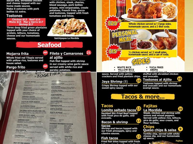 La Mordida Restaurant Bar & Grill Menu