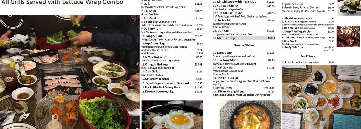 Mingees Korean Kitchen Menu