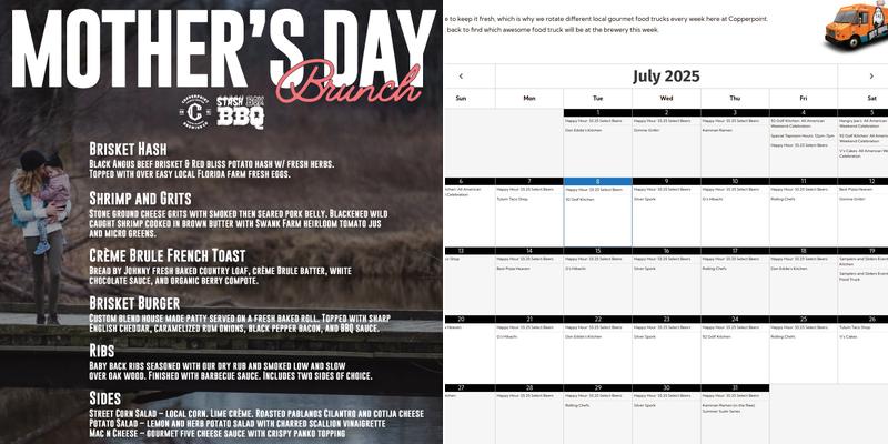 Copperpoint Brewing Company Menu