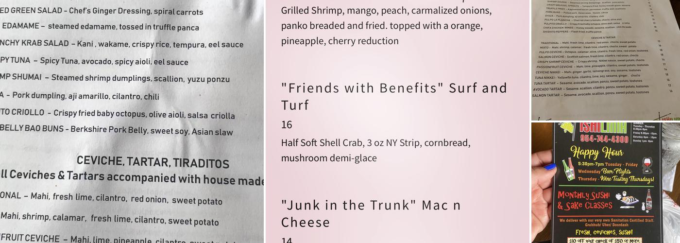 Ishilima Menu