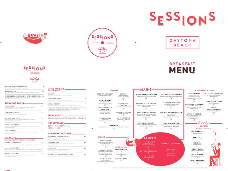 Sessions Restaurant Menu