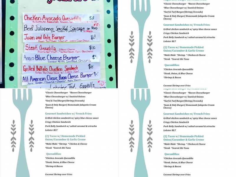 Crayzlicious Menu