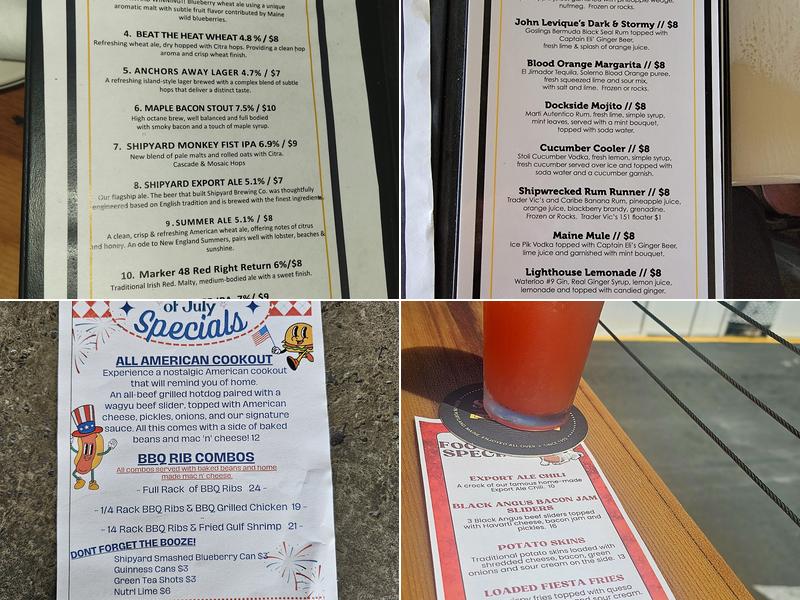 Sea Dog Brewing Co. Menu