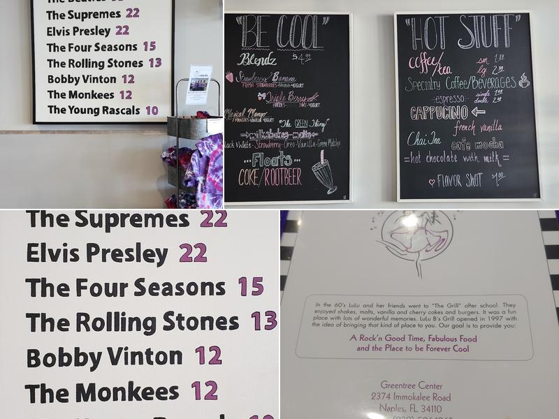 LuLu B's Diner Menu