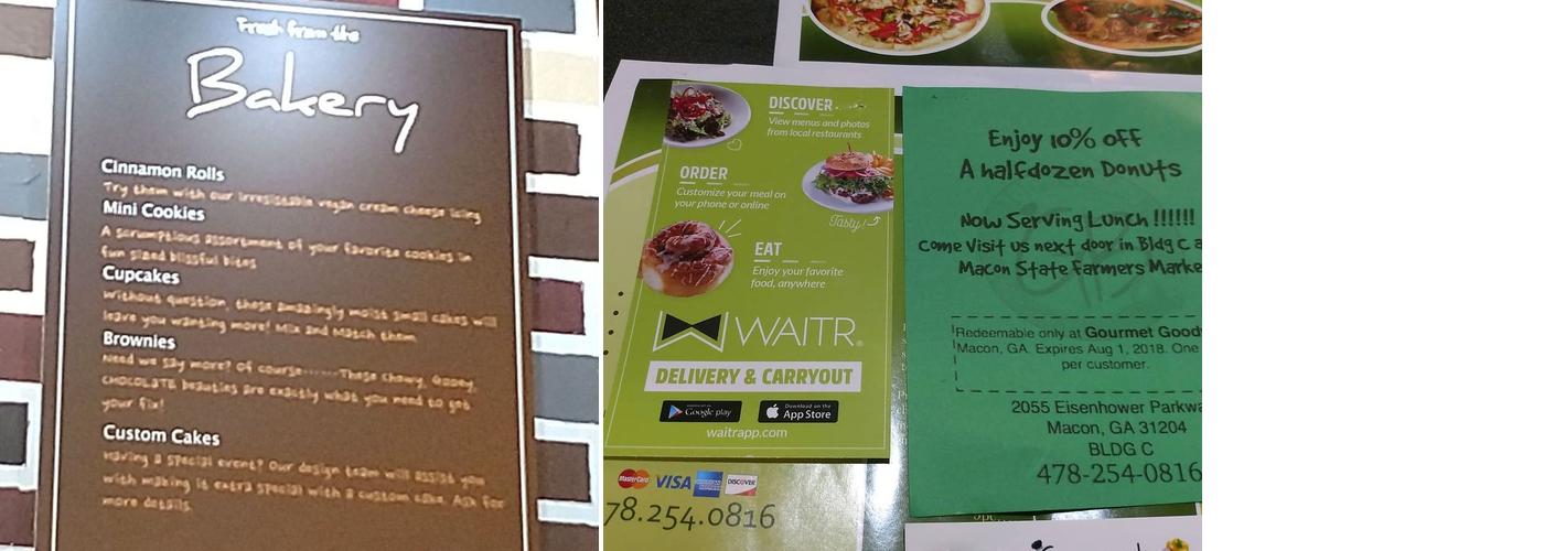 Gourmet Goody Box at Macon Mall Menu