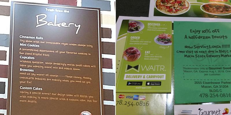 Gourmet Goody Box at Macon Mall Menu