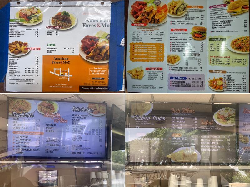 American Faves & Mo!! Menu