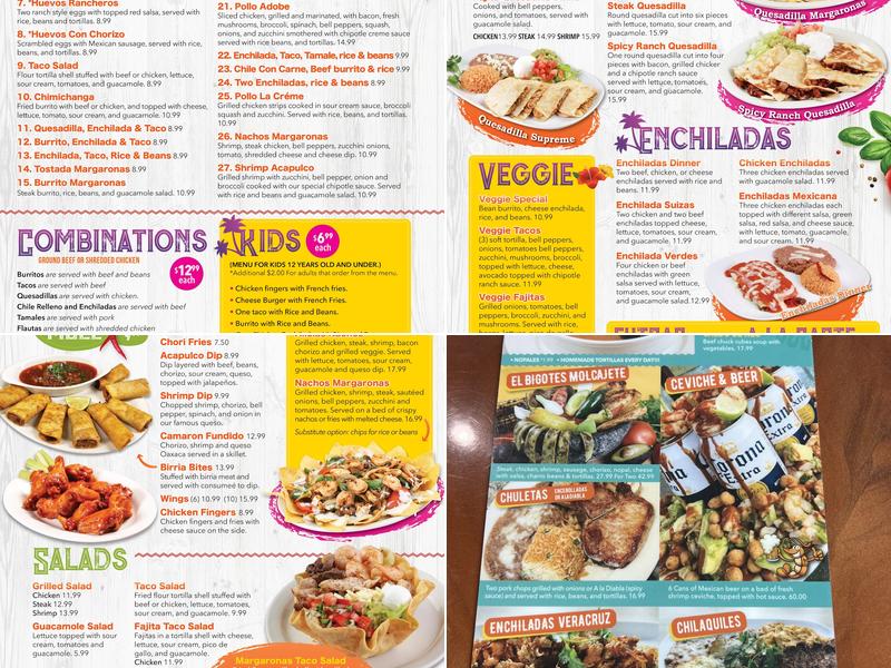 Las Brazas Mexican Cuisine Menu