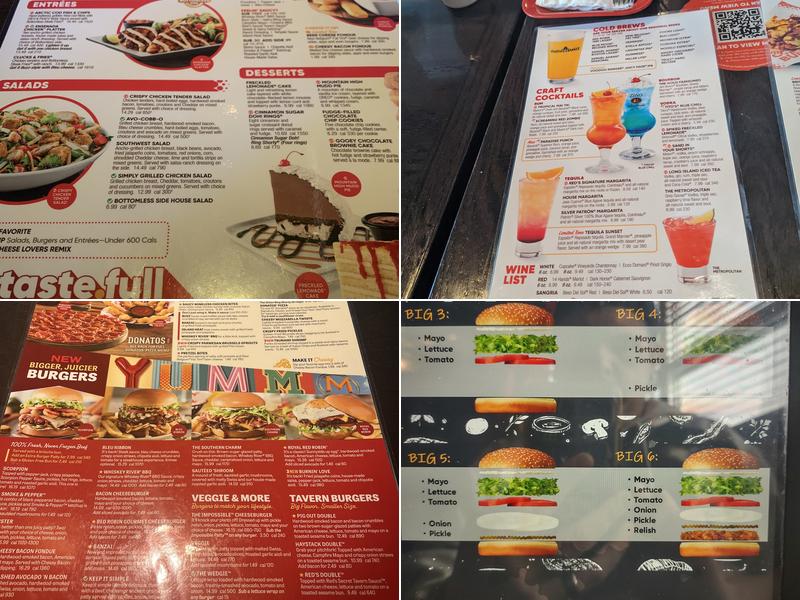 Red Robin Gourmet Burgers and Brews Menu