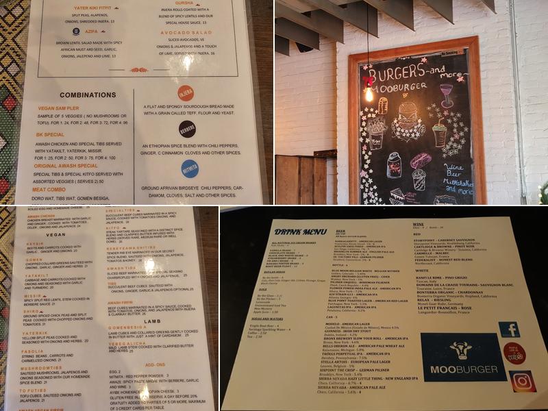Mooburger Menu